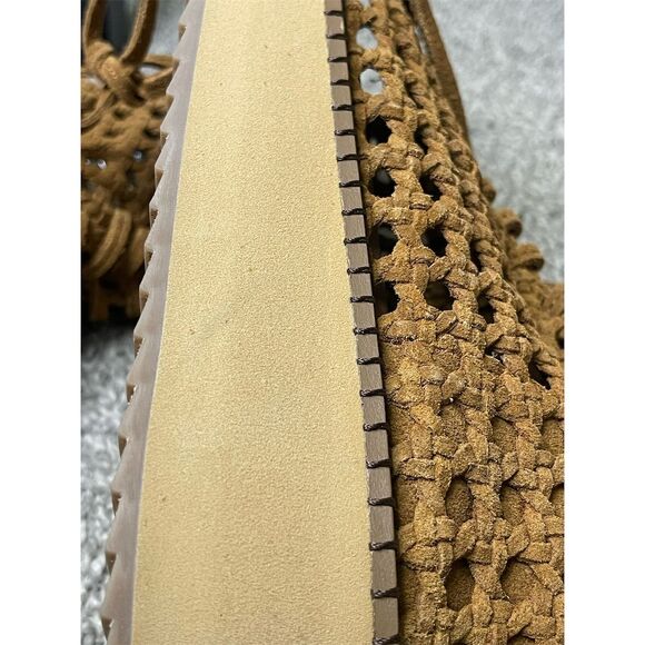NWOB Free People Luca Lace Up Sandals Size 8 Color Tan $178 SOLD OUT "flaws" - Picture 11 of 11